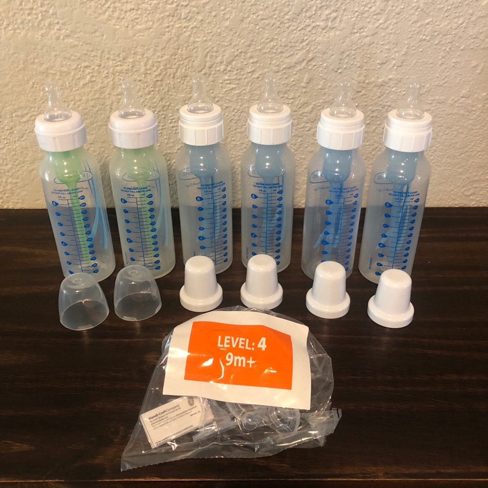 Dr Browns 8 oz bottles level 3 & 4 nipples